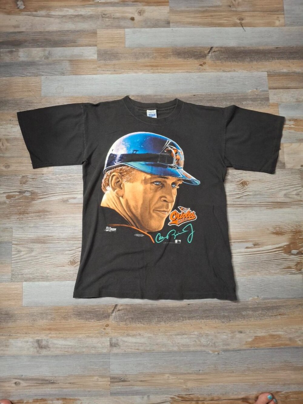 Vintage 1991 Salem Sports Men's Size L Cal Ripken Jr Baltimore Orioles Tee Shirt